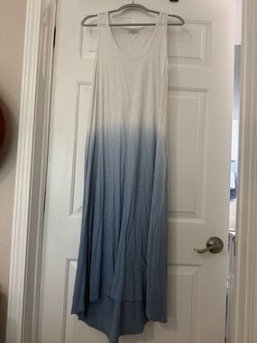 Z Supply Slub Dip Dye Dress - White & Blue - Size Small